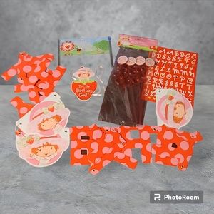 Lot of Vintage Strawberry Shortcake Party Supplies Great Condition